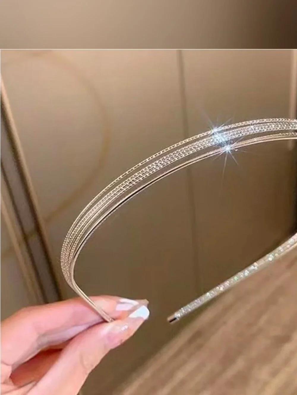 Silver Multi-Layered Row Metallic Headband - Women Accessories BNIB